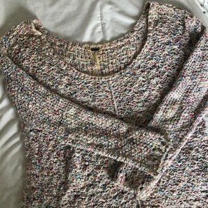Free People Crew Neck Multi-colored Sweater